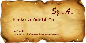 Szekula Adrián névjegykártya
